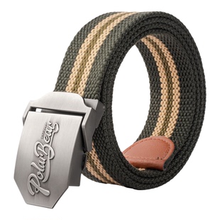 2026新款男女士高级感帆布腰带自动扣军训休闲皮带牛仔裤网红腰带