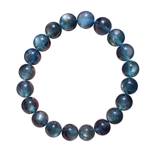 天然云母星光海蓝宝手链巴西绿柱石水晶手串流行饰品送礼物情侣款