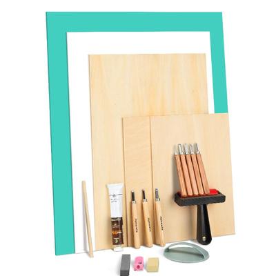 版画工具套装木板雪弗板胶板油墨