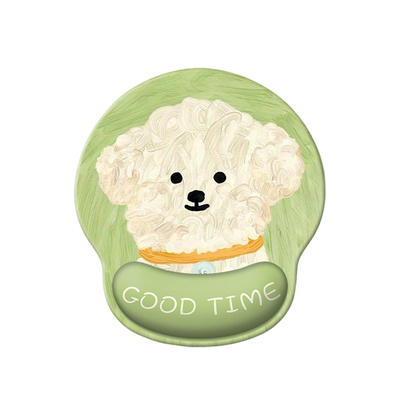 油画风可爱小狗护腕鼠标垫