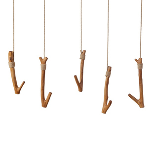 实木吊锅挂钩吊钩吊炉火锅吊具花盆绿植悬挂式树枝吊架吊壶木钩子