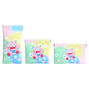 可爱女孩弹片自动闭合数据线收纳包有线耳机随身袋迷你便携数码袋