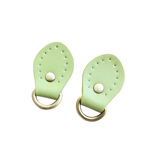 diy包带配件真皮搭扣挂耳D扣箱包配件包带扣手工包二层皮挂扣多色