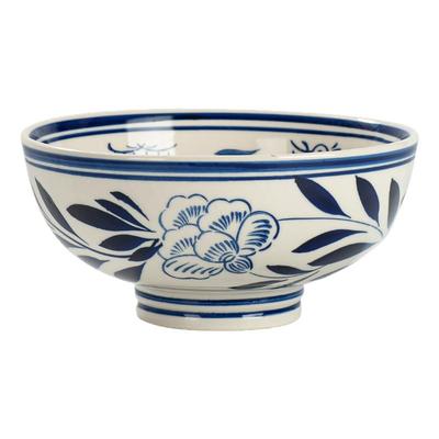 复古手绘青花陶瓷大面碗关中老碗