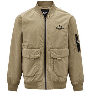 CAT卡特25秋冬男士格纹肌理户外防水飞行夹克棉服商场同款