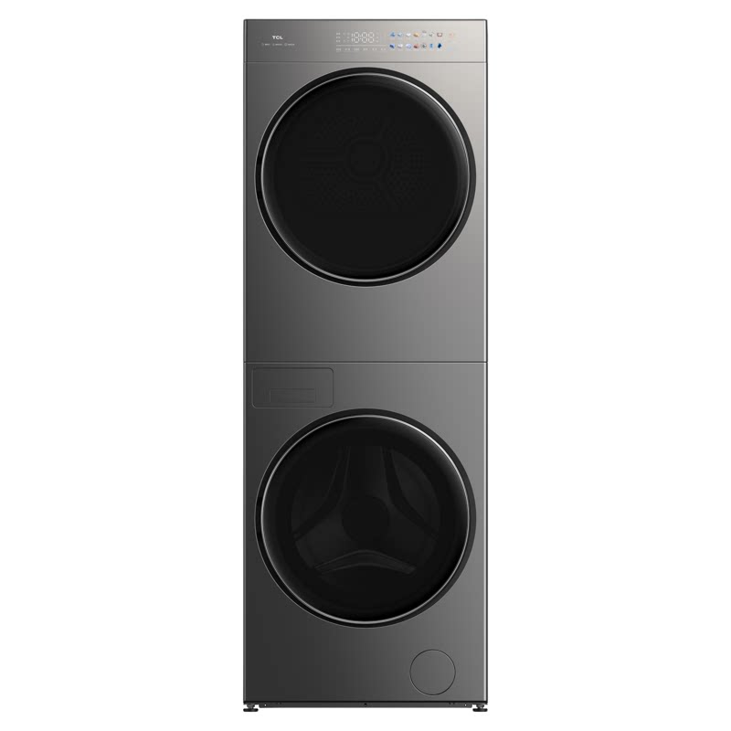 TCL双子舱T20 10KG超薄洗烘套装全自动家用大容量双筒滚筒洗衣机