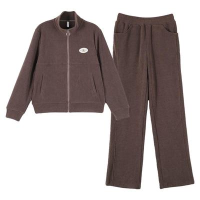 维奈菲欧棉绒2024春立领两件套新