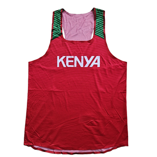 无缝贴边 肯尼亚国家队马拉松长跑 运动服 分体田径服 可订LOGO