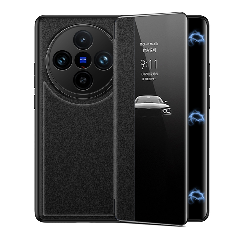 vivoX100系列真皮磁吸翻盖壳