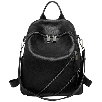 朱尔真皮高级感小众双肩包女新款