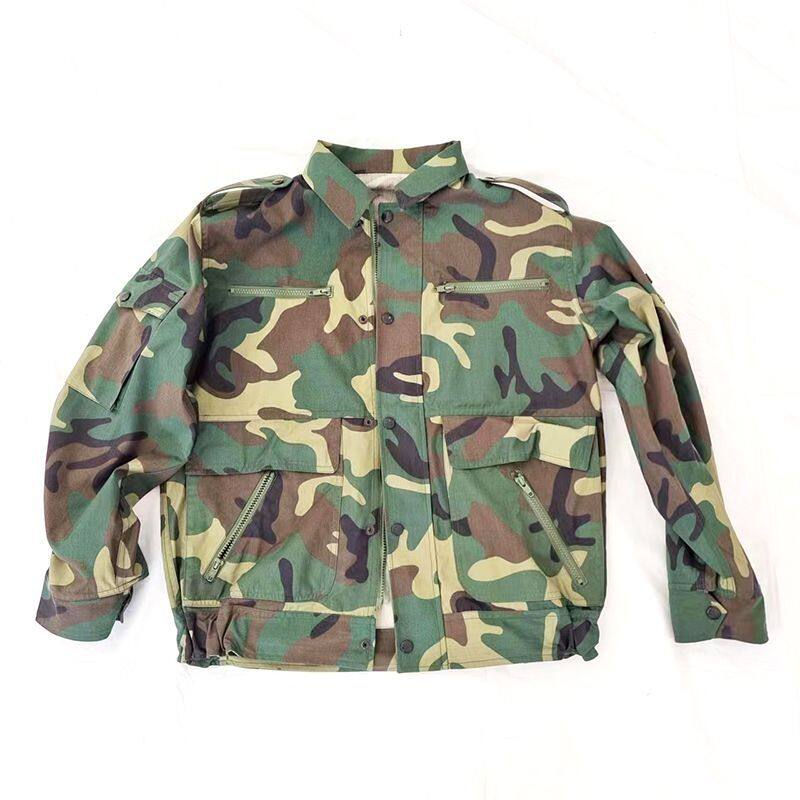 新库存铜扣正品老式87迷彩服多口袋带屁兜耐磨耐脏劳保工作服套装