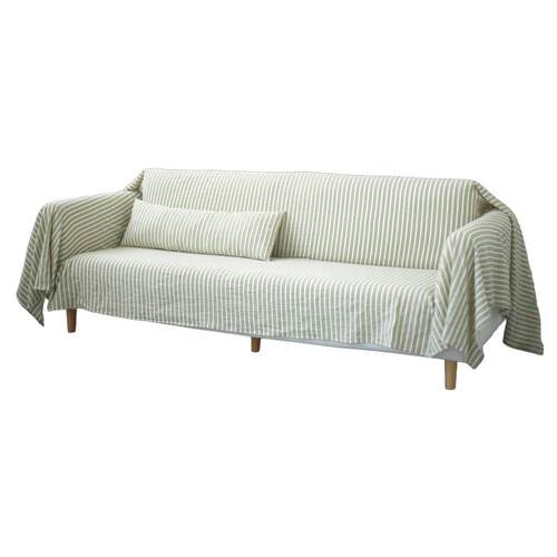 侘寂风全棉色织沙发巾薄款客厅沙发套罩巾防尘全包加宽盖巾纯棉