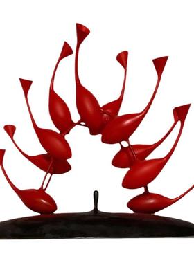 生如夏花大堂雕塑抽象落地摆件