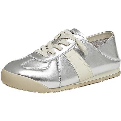 天美意复古银色阿甘德训鞋运动鞋女休闲鞋子夏季新款BJ231BM4