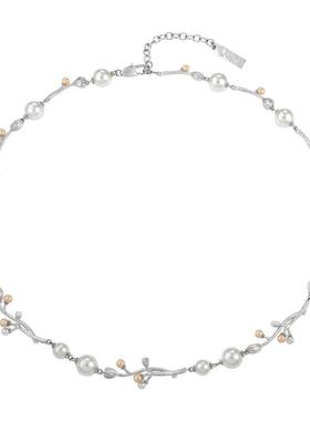 VEKE「星语藤」银项链女精致小众设计锁骨链NC16016A