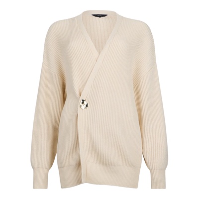 LiuJo纯棉单粒扣V领长袖女开衫