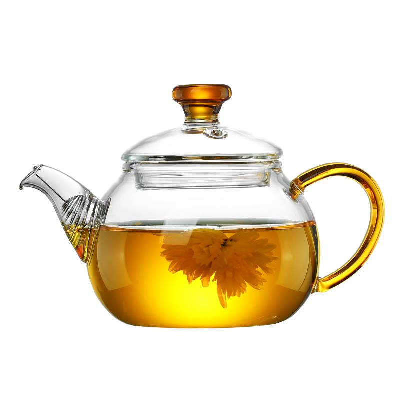 迷你耐熱玻璃小號(hào)茶壺過濾花茶壺家用功夫透明耐高溫玻璃泡茶小壺