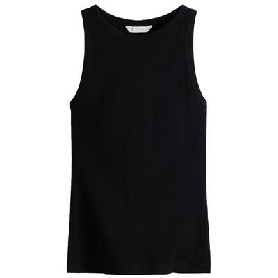 HM女装背心2026春季新款罗纹棉修身圆领内搭外穿无袖背心1340697