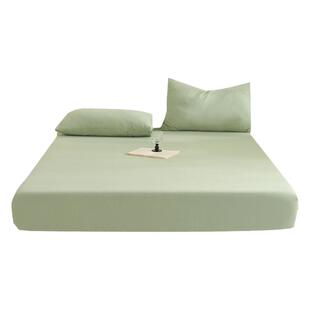 无印良品A类全棉针织棉床笠单件纯棉 纯色学生宿舍柔软天竺棉床罩