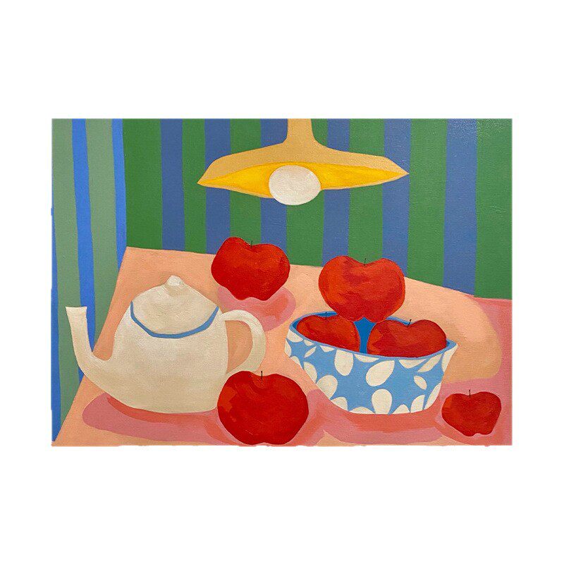 美式复古油画布抽象小众装饰画