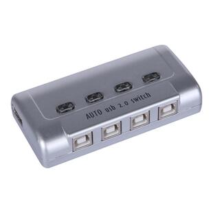 迈拓维矩USB切换器一进二出惠普打印机共享器KVM切换器转换器免切换自动分接器4口1拖4分线器2台电脑共用1台