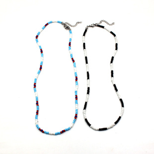 BKPP欧儿同款彩色串珠项链以你的心诠释我的爱奶酷男女锁骨链配饰