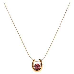 donguan冬官大漆大气风檀木项链送妈妈闺蜜漆器红色本命年 夕岚芳