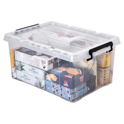 塑料透明小号带盖玩具储物箱