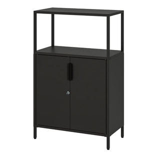 宜家代购特罗滕带锁储物柜现代简约铁皮柜子办公室置物收纳文件柜