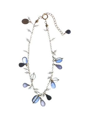 重工手链三合一草海蓝宝蓝晶