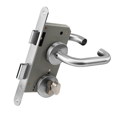 欧标304不锈钢防火锁净化门锁 6072消防门锁医院办公室分体锁7255