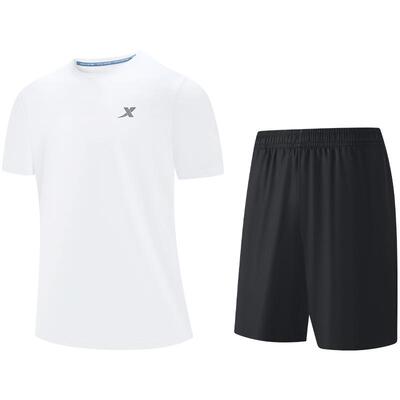 特步速干运动两件套男