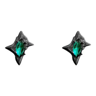 纯银耳钉男生不规则艺术生耳环个性小众百搭潮流气质日常耳饰男士