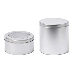 马口铁盒开窗圆铁盒徽章盒手环包装盒金属茶叶大铁罐 圆形大铁盒