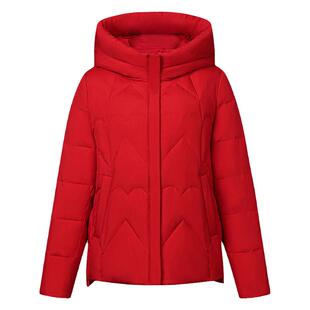 雪中飞羽绒服女短款2025新款品牌小个子冬季连帽加厚保暖大码外套