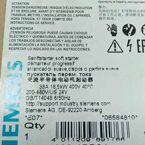 溢价-软启动器，型号3RW4028-1BB04，，全
