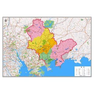 新款惠州市地图行政区划地图办公室挂图高清超大尺寸可定制电子版