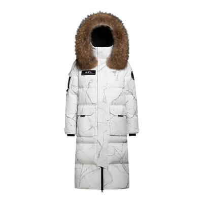 毛领长款鹅绒羽绒服波司登极寒