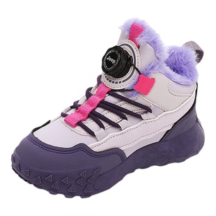 JEEP吉普童鞋女童大棉鞋2025冬季新款加绒加厚保暖儿童高帮运动鞋