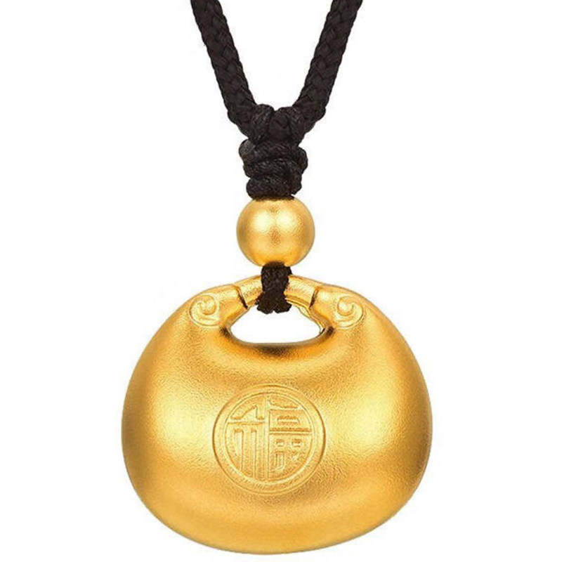 新款黄金包银小金托吊坠9999