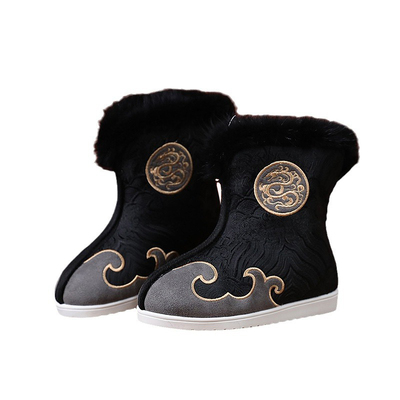 汉服男童老北京布鞋新年靴子