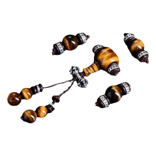 小金刚星月菩提配饰套餐男女士佛珠手串 天然虎眼石四件全套装