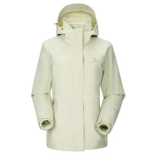 骆驼户外芦荟绿冲锋衣女2026春夏三合一可拆卸抓绒内胆旅游外套男