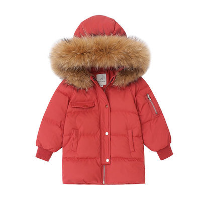 韩版中长款加厚儿童羽绒服冬季