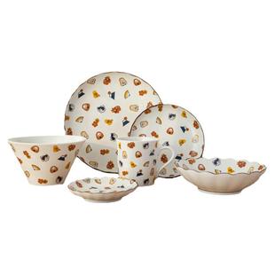 现货日本进口美浓烧陶瓷千缘达摩餐具富士山樱花盘子马克杯斗笠碗