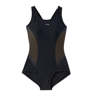 李宁竞速泳衣女款成人高级感2026新款连体三角专业游泳馆专用泳装