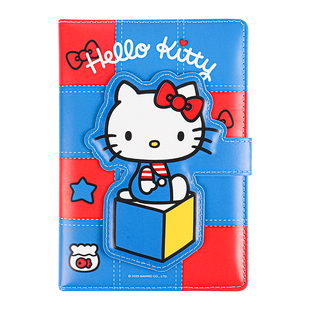 广博Hello Kitty彩色内页手帐本KT猫A6/B6磁扣本PU皮面本凯蒂猫可爱高颜值记事本A6学生日记本口袋本手账本