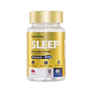 【自营】美国NaturesKey自然之钥褪黑素睡眠咀嚼片非软糖无糖60粒