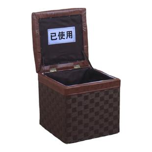 鞋套收纳箱子家用拖鞋收纳框翻盖展厅售楼部鞋套回收箱篓子可以坐