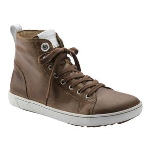 正品勃肯鞋德国进口BIRKENSTOCK软木鞋垫牛皮高帮系带休闲板鞋